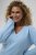 Kaffe Curve Jilanda V-Neck Pullover Blue - Πουλόβερ και πλεκτά - 