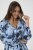 Kaffe Curve Aliana Dress Blue Flower Animal - Μίντι φορέματα - 