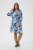 Kaffe Curve Aliana Dress Blue Flower Animal - Μίντι φορέματα - 