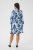 Kaffe Curve Aliana Dress Blue Flower Animal - Μίντι φορέματα - 