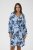 Kaffe Curve Aliana Dress Blue Flower Animal - Μίντι φορέματα - 