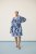 Kaffe Curve Aliana Dress Blue Flower Animal - Μίντι φορέματα - 