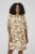 Kaffe Curve Marla Dress Oak Chalk Leaf - Μίντι φορέματα - 