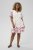 Kaffe Curve Rosa Mini Dress White Rose Border Flower - Μίνι φορέματα - 