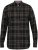 D555 Destin Checked Long Sleeve Shirt Black/Tan Check - Πουκάμισα με μακριά μανίκια - 