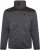 Kam jeans KV133 Twisted Marl Fleece Jacket Black - Μπουφάν - Aνδρικά μπουφαν μεγάλα μεγέθη