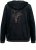 Ulla Popken Tulip Line Print Velour Zip Hoodie Black - φούτερ/Φούτερ με κουκούλα - 