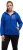 Ulla Popken Teddy Fleece Partial Zip Hoodie Royal Blue - φούτερ/Φούτερ με κουκούλα - 