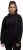 Ulla Popken Ribbed Inset Zip Collar Hoodie Black - φούτερ/Φούτερ με κουκούλα - 