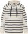 Ulla Popken Stripe Print Loungewear Hoodie Chalk - φούτερ/Φούτερ με κουκούλα - 