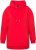 Ulla Popken Back Print Kangaroo Pocket Hoodie Hibiscus Red - φούτερ/Φούτερ με κουκούλα - 