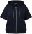 Ulla Popken Short Sleeve Zip-Up Hoodie Navy - φούτερ/Φούτερ με κουκούλα - 