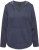 Ulla Popken Open Edged Long Sleeve V-Neck Hoodie Navy - φούτερ/Φούτερ με κουκούλα - 