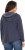 Ulla Popken Open Edged Long Sleeve V-Neck Hoodie Navy - φούτερ/Φούτερ με κουκούλα - 