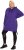 Ulla Popken Longline Lace Up Hoodie Purple - φούτερ/Φούτερ με κουκούλα - 