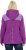 Ulla Popken Waffle Pique Contrast Color Hoodie Dark Purple - φούτερ/Φούτερ με κουκούλα - 