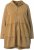 Ulla Popken Tiered Flounce Panel Zip Up Hoodie Mocha Brown - φούτερ/Φούτερ με κουκούλα - 