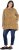 Ulla Popken Tiered Flounce Panel Zip Up Hoodie Mocha Brown - φούτερ/Φούτερ με κουκούλα - 