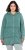 Ulla Popken Tiered Flounce Panel Zip Up Hoodie Green - φούτερ/Φούτερ με κουκούλα - 