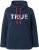 Ulla Popken TRUE Lettering Hoodie Navy Blue - φούτερ/Φούτερ με κουκούλα - 