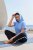 Ulla Popken Quick Drying Short Sleeve Hoodie Light Blue - φούτερ/Φούτερ με κουκούλα - 