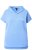 Ulla Popken Quick Drying Short Sleeve Hoodie Light Blue - φούτερ/Φούτερ με κουκούλα - 