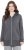 Ulla Popken Decorative Seam Zip-Up Hoodie Graphite Grey - φούτερ/Φούτερ με κουκούλα - 