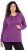 Ulla Popken Rhinestone Drawstring Moon Wash Hoodie Light Plum - φούτερ/Φούτερ με κουκούλα - 