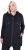 Ulla Popken Contrast Piping Zip-Up Hoodie Black - φούτερ/Φούτερ με κουκούλα - 