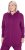 Ulla Popken Contrast Piping Zip-Up Hoodie Pink Berry - φούτερ/Φούτερ με κουκούλα - 