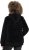 Ulla Popken Teddy Fleece Zip-Up Hoodie Black - φούτερ/Φούτερ με κουκούλα - 