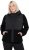 Ulla Popken Mixed Texture Hoodie Black - φούτερ/Φούτερ με κουκούλα - 