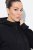 Ulla Popken Mix Fabric Reflective Trim Zip Hoodie Black - φούτερ/Φούτερ με κουκούλα - Ζεστά Φούτερ, Hoodies & Πλεκτά