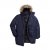 Men Plus Parka With Fur Hood Navy - Μπουφάν - Aνδρικά μπουφαν μεγάλα μεγέθη