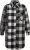 Ulla Popken Mixed Plaid Long Sleeve Button Down Shacket Black - Μπουφάν - 