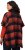 Ulla Popken Oversized Plaid Wing Collar Poncho Red Orange - Μπουφάν - 