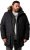 Men Plus Parka With Fur Hood Black - Μπουφάν - Aνδρικά μπουφαν μεγάλα μεγέθη