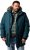 Men Plus Parka With Fur Hood Dark Green - Μπουφάν - Aνδρικά μπουφαν μεγάλα μεγέθη