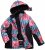 Ulla Popken HYPRAR Graphic Stripe Fully Lined Ski Jacket Teal - Μπουφάν - 