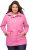 Ulla Popken HYPRAR Striped Triple Function Jacket Fuchsia Pink - Μπουφάν - 