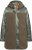 Ulla Popken Mixed Texture Fleece Quilted Jacket Olive - Μπουφάν - 
