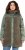 Ulla Popken Mixed Texture Fleece Quilted Jacket Olive - Μπουφάν - 