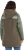 Ulla Popken Mixed Texture Fleece Quilted Jacket Olive - Μπουφάν - 