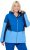 Ulla Popken HYPRAR Performance Colorblock Ski Jacket Denim Blue - Μπουφάν - 