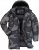 JP1880 Quilted Parka with Camouflage Drawstring Waist Black - Μπουφάν - Aνδρικά μπουφαν μεγάλα μεγέθη
