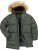 JP1880 Quilted Parka Lightweight and Warm with Faux Fur Hood Dark Green - Μπουφάν - Aνδρικά μπουφαν μεγάλα μεγέθη