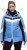 Ulla Popken HYPRAR Chevron Stripe Triple Function Quilted Fully Lined Ski Jacket Pastel Petrol - Μπουφάν - 
