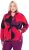 Ulla Popken Abstract Print Zip Fleece Jacket Pink Berry - Μπουφάν - 