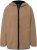 Ulla Popken Long Sleeve Hooded Teddy Jacket Putty - Μπουφάν - 