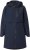 Ulla Popken Hooded with Zippered Pockets and Zippered Side Slits Jacket Navy - Μπουφάν - 